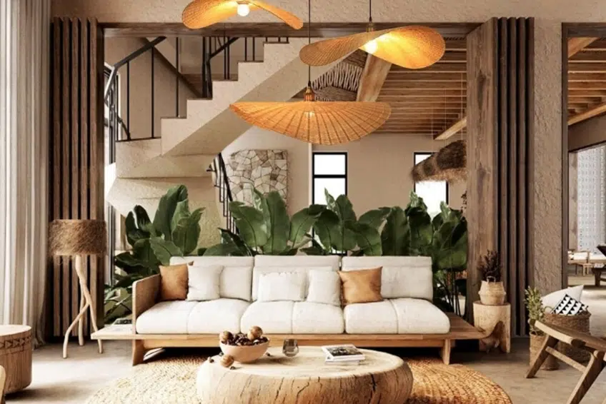 Natural Materials In Island Decor